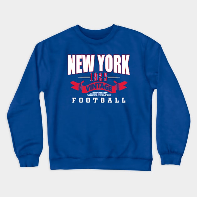 New York Pro Football Vintage 1925 Crewneck Sweatshirt by FFFM